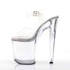 Pleaser - XTREME808 Sandale à bride à la cheville, Pole dance chaussures - Chaussures de pole dance - Transparent/Couleur argent Product image